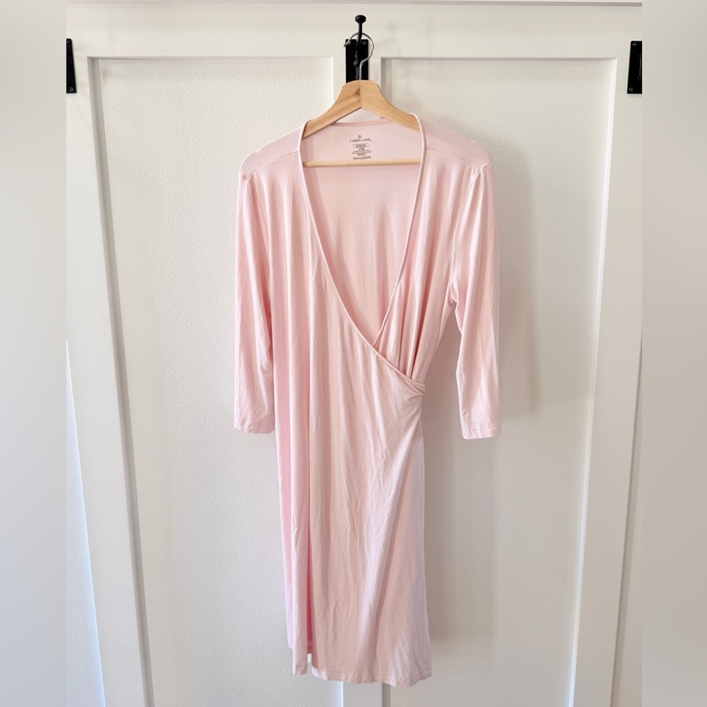 NEVER WORN Caden Lane Pearl Pink Bamboo Knit Maternity Robe